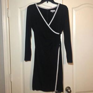 Calvin Klein long-sleeved black dress